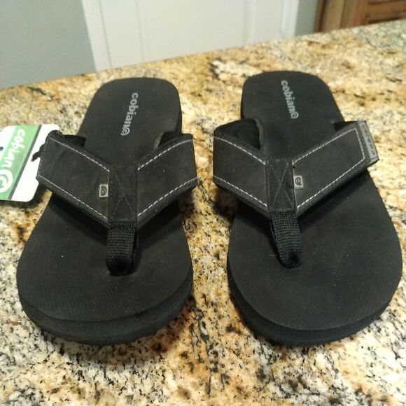 Vtg Man Cobian Maverick 11 Flip Flop Sandal MAV 10-001 Black 100% Original New - Picture 7 of 12